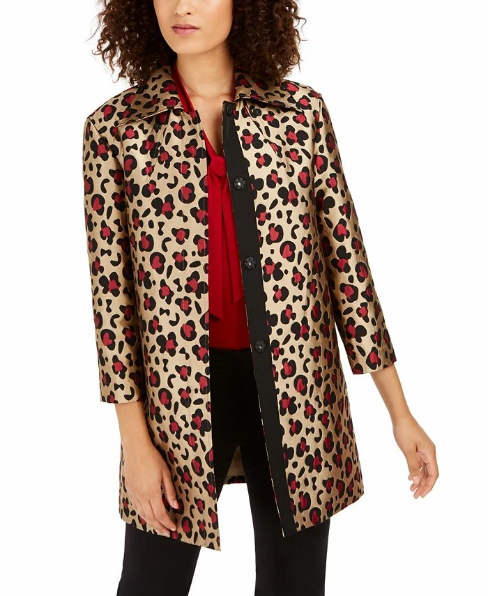 Anne Klein Mal-Print Trapeze Topper Jacket 3 Anne Klein Mal-Print Trapeze Topper Jacket