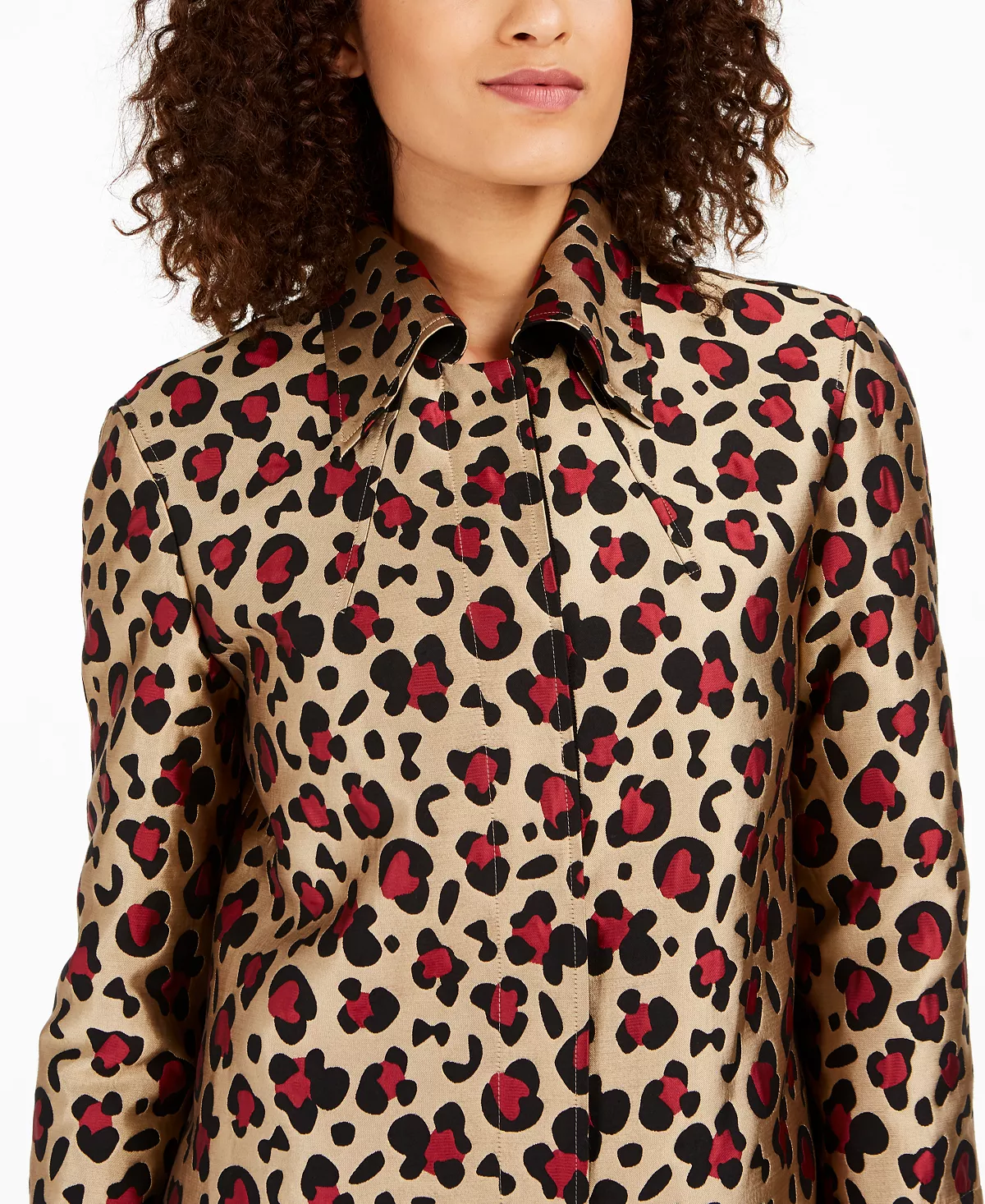 Anne Klein Mal-Print Trapeze Topper Jacket 5 Anne Klein Mal-Print Trapeze Topper Jacket - Image 3