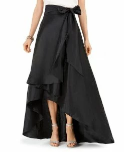 Adrianna Papell Satin High-Low Skirt