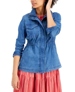 Style & Co Hambray Twill Jacket, Created For Macy's -Sam Edelman Shop 18131041 fpx