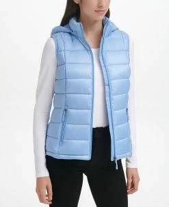 Charter Club Women's Packable Hooded Down Puffer Vest, Created For Macy's -Sam Edelman Shop 19265278 fpx