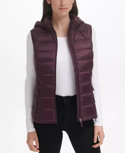 Charter Club Women's Packable Hooded Down Puffer Vest, Created For Macy's -Sam Edelman Shop 19265367 fpx