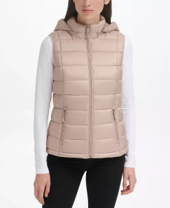 Charter Club Women's Packable Hooded Down Puffer Vest, Created For Macy's -Sam Edelman Shop 19265592 fpx