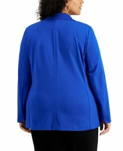 Bar III Plus Size One Button Blazer, Created For Macy's -Sam Edelman Shop 19382261 fpx
