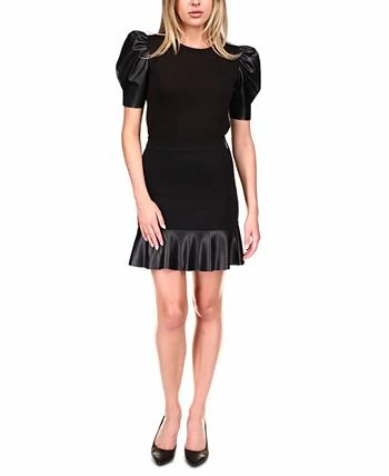 Michael Kors Women's Mixed-Media Flare Skirt 5 Michael Kors Women's Mixed-Media Flare Skirt - Image 3