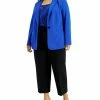 Bar III Plus Size One Button Blazer, Snake Print Camisole & Tie Front Pants, Created For Macy's -Sam Edelman Shop 19460936 fpx