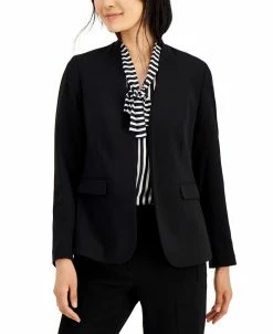 Bar III Women's Collarless Open-Front Blazer, Created For Macy's