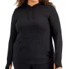 ID Ideology Plus Size Knit Hoodie, Created For Macy's -Sam Edelman Shop 19591924 fpx