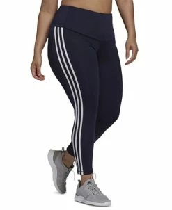 ADIDAS Plus-Size Designed 2 Move High-Rise 3-Stripes 7/8 Sport Tights -Sam Edelman Shop 19702185 fpx