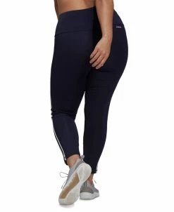 ADIDAS Plus-Size Designed 2 Move High-Rise 3-Stripes 7/8 Sport Tights -Sam Edelman Shop 19702186 fpx