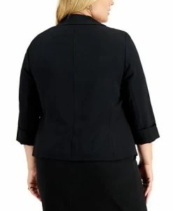 Kasper Plus Size Open-Front Soft Blazer -Sam Edelman Shop 19865748 fpx