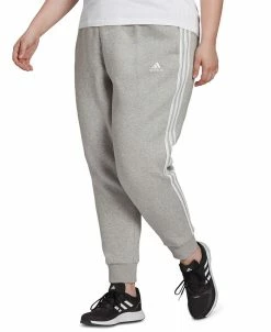 ADIDAS Plus Size Essentials Three-Stripes Fleece Joggers