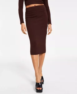 Bar III Ribbed Midi Skirt, Created For Macy's -Sam Edelman Shop 19869484 fpx