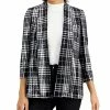 Kasper Plaid Open-Front Blazer 2 Kasper Plaid Open-Front Blazer -Sam Edelman Shop 19885510 fpx