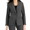 Kasper Ring-Print One-Button Blazer -Sam Edelman Shop 20727952 fpx