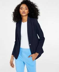 Bar III Women's Notch-Collar Single Button Blazer, Created For Macy's