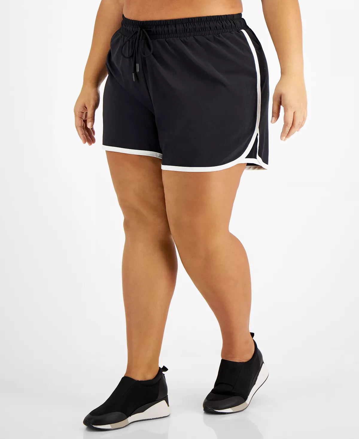 ID Ideology Plus Size Running Shorts, Created For Macy's 6 ID Ideology Plus Size Running Shorts, Created For Macy's - Image 4