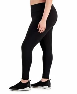 ID Ideology Plus Size Side-Pocket Full-Length Legging, Created For Macy's -Sam Edelman Shop 20932566 fpx