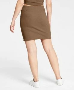 Bar III Ribbed Mini Skirt, Created For Macy's -Sam Edelman Shop 21028219 fpx