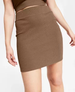 Bar III Ribbed Mini Skirt, Created For Macy's -Sam Edelman Shop 21028220 fpx