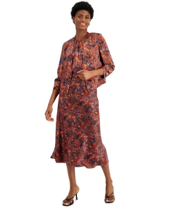 Bar III Women's Ikat-Print Scrunch-Sleeve Blazer, Created For Macy's -Sam Edelman Shop 21428395 fpx