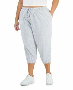 ID Ideology Performance Plus Size Cropped Jogger Pants, Created For Macy's
