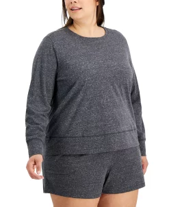 ID Ideology Plus Size Retro Recycled Long-Sleeve Top, Created For Macy's 12 ID Ideology Plus Size Retro Recycled Long-Sleeve Top, Created For Macy's -Sam Edelman Shop 21446006 fpx