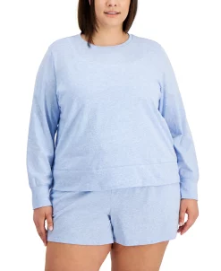 ID Ideology Plus Size Retro Recycled Long-Sleeve Top, Created For Macy's 13 ID Ideology Plus Size Retro Recycled Long-Sleeve Top, Created For Macy's -Sam Edelman Shop 21446007 fpx