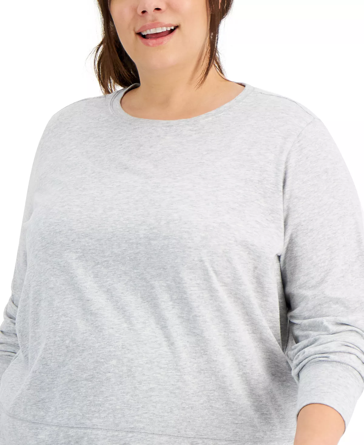 ID Ideology Plus Size Retro Recycled Long-Sleeve Top, Created For Macy's 8 ID Ideology Plus Size Retro Recycled Long-Sleeve Top, Created For Macy's - Image 6
