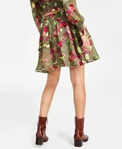 Bar III Women's Printed A-Line Skirt, Created For Macy's -Sam Edelman Shop 21706917 fpx