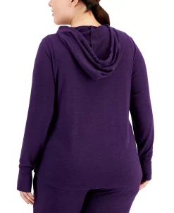 ID Ideology Plus Size Knit Hoodie, Created For Macy's 7 ID Ideology Plus Size Knit Hoodie, Created For Macy's -Sam Edelman Shop 21856128 fpx