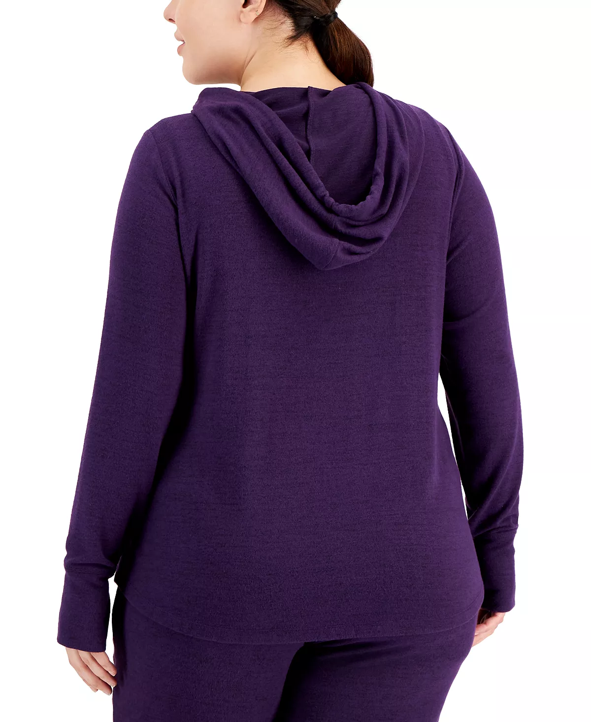 ID Ideology Plus Size Knit Hoodie, Created For Macy's 5 ID Ideology Plus Size Knit Hoodie, Created For Macy's - Image 3
