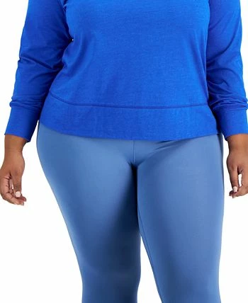 ID Ideology Plus Size Retro Recycled Long-Sleeve Top, Created For Macy's 4 ID Ideology Plus Size Retro Recycled Long-Sleeve Top, Created For Macy's - Image 2