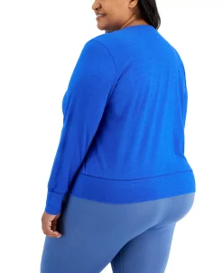 ID Ideology Plus Size Retro Recycled Long-Sleeve Top, Created For Macy's 11 ID Ideology Plus Size Retro Recycled Long-Sleeve Top, Created For Macy's -Sam Edelman Shop 21869613 fpx