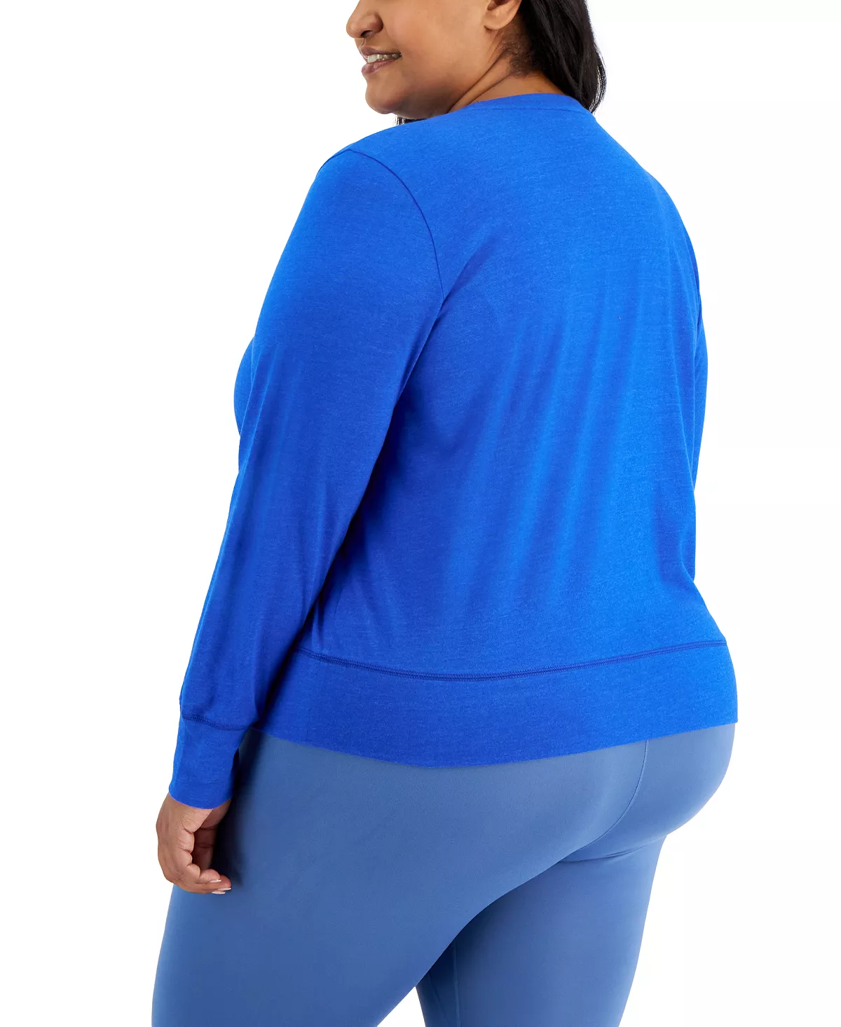 ID Ideology Plus Size Retro Recycled Long-Sleeve Top, Created For Macy's 5 ID Ideology Plus Size Retro Recycled Long-Sleeve Top, Created For Macy's - Image 3