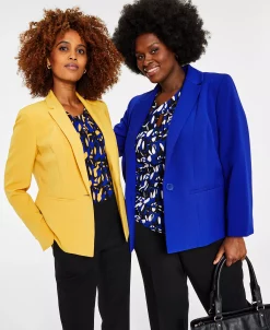 Kasper Crepe One-Button Blazer -Sam Edelman Shop 21870116 fpx 1