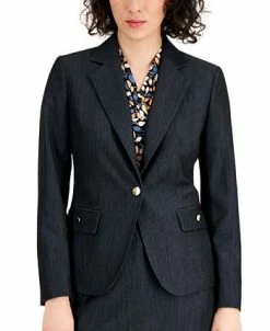 Anne Klein Women's Denim One-Button Jacket -Sam Edelman Shop 21881443 fpx
