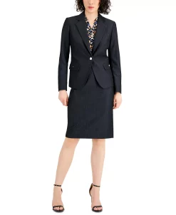 Anne Klein Women's Denim One-Button Jacket -Sam Edelman Shop 21881457 fpx