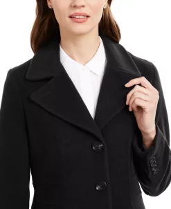 Anne Klein Women's Single-Breasted Walker Coat, Created For Macy's -Sam Edelman Shop 21908399 fpx