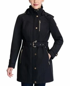 Michael Kors Women's Hooded Belted Raincoat, Created For Macy's