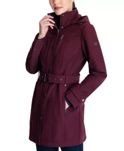 Michael Kors Women's Hooded Belted Raincoat, Created For Macy's -Sam Edelman Shop 21958837 fpx