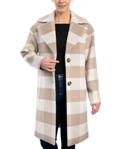 Michael Kors Women's Plaid Drop-Shoulder Coat -Sam Edelman Shop 21959169 fpx
