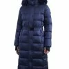 Michael Kors Women's Belted Faux-Fur-Trim Hooded Maxi Puffer Coat