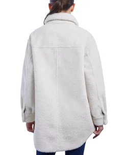 Michael Kors Women's Fleece Shacket, Created For Macy's -Sam Edelman Shop 21959501 fpx