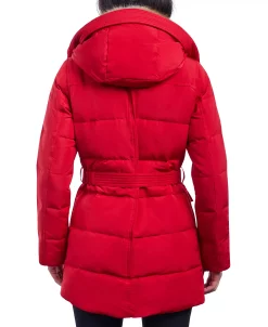 Michael Kors Women's Faux-Fur-Collar Hooded Down Puffer Coat, Created For Macy's -Sam Edelman Shop 21959586 fpx