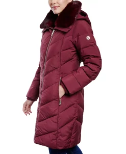 Michael Kors Women's Faux-Fur-Collar Hooded Down Puffer Coat -Sam Edelman Shop 21959612 fpx