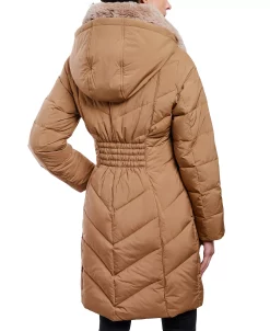 Michael Kors Women's Faux-Fur-Collar Hooded Down Puffer Coat -Sam Edelman Shop 21959616 fpx