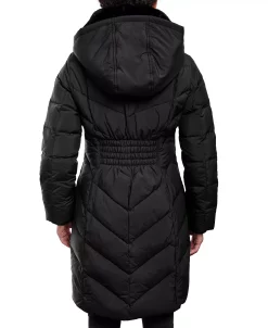 Michael Kors Women's Faux-Fur-Collar Hooded Down Puffer Coat -Sam Edelman Shop 21959621 fpx