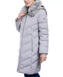 Michael Kors Women's Faux-Fur-Collar Hooded Down Puffer Coat -Sam Edelman Shop 21959627 fpx