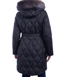 Michael Kors Women's Quilted Faux-Fur-Trim Hooded Puffer Coat -Sam Edelman Shop 21960013 fpx